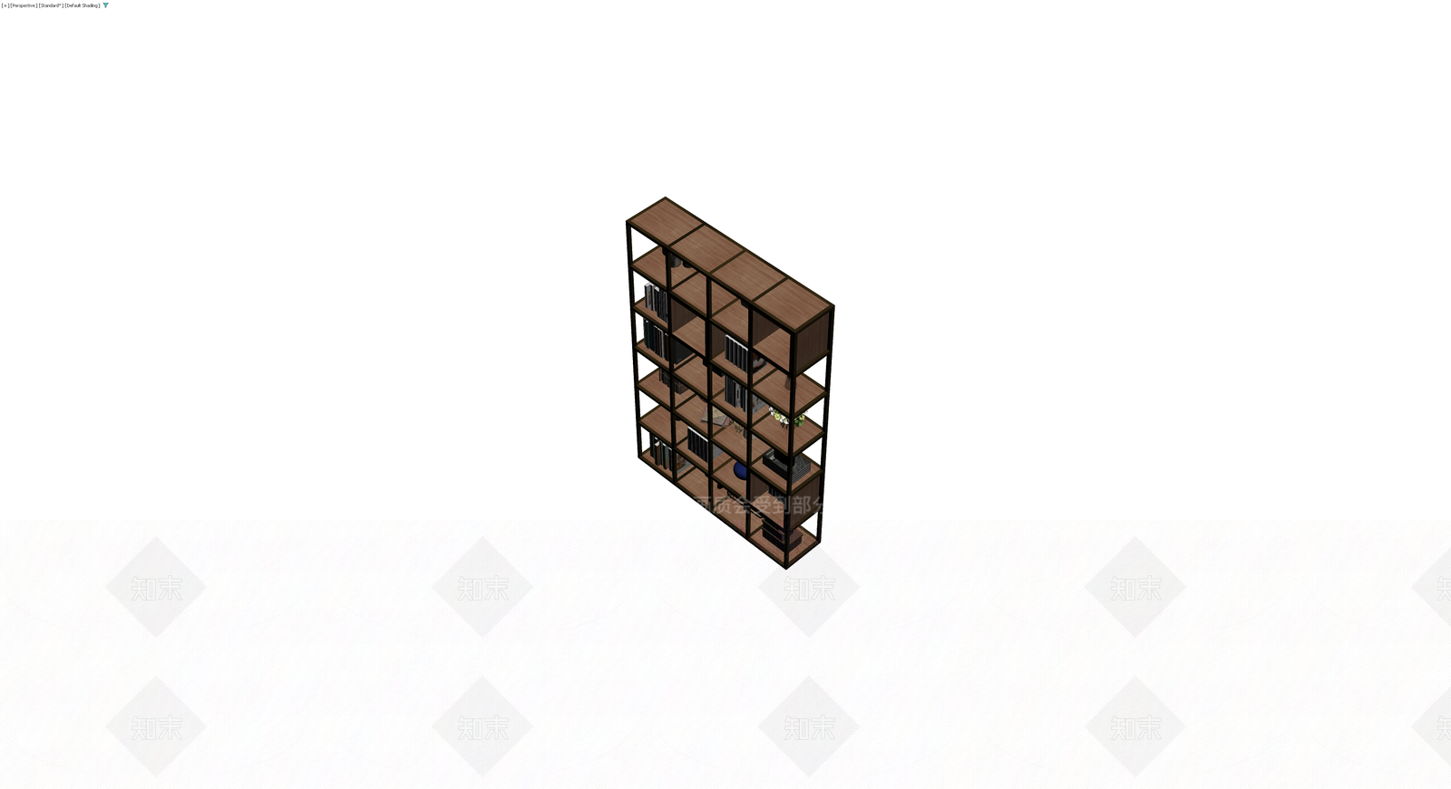深木色组合置物架3D模型下载【ID:1229903013】