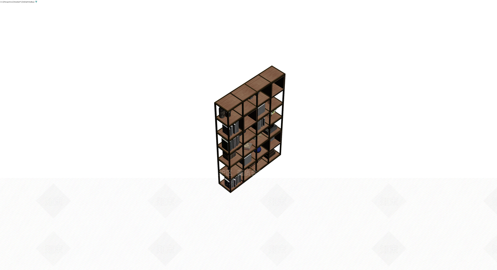 深木色组合置物架3D模型下载【ID:1229903013】
