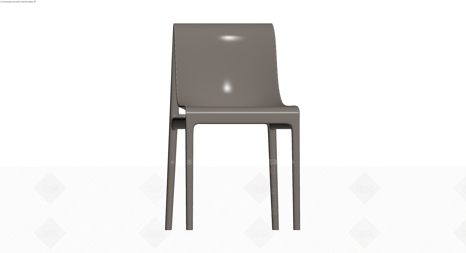 现代简约灰色餐椅3D模型下载【ID:1230743465】