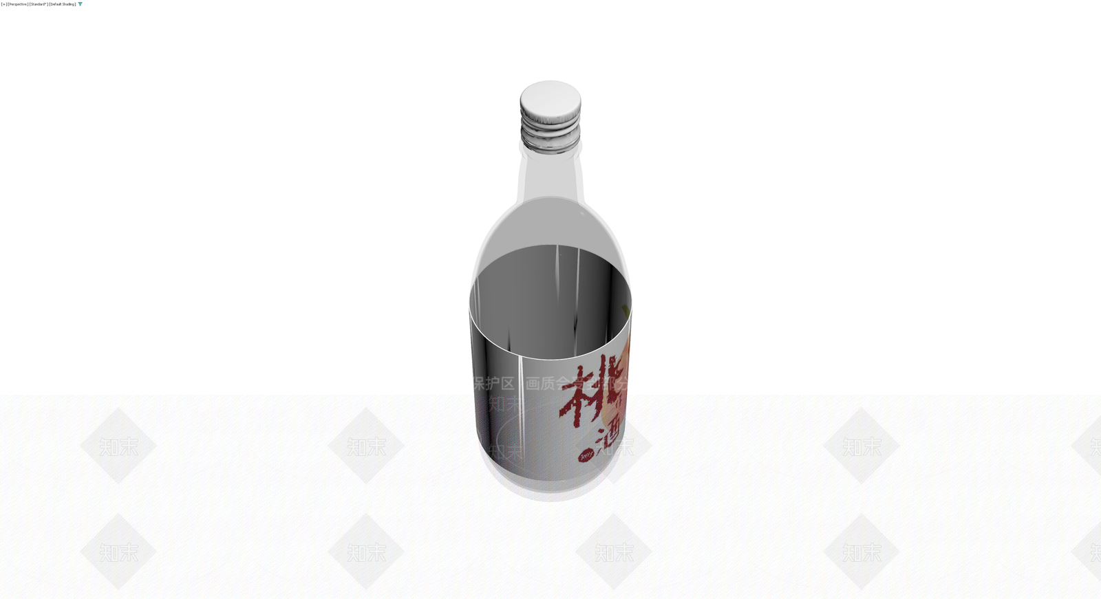 桃酒玻璃瓶模型3D模型下载【ID:1230625544】