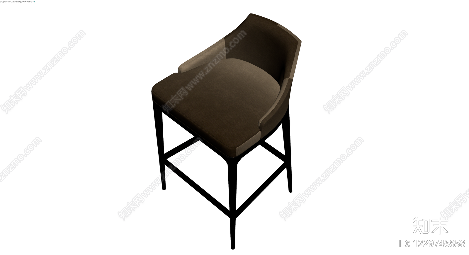 现代高脚吧台椅3D模型下载【ID:1229746858】
