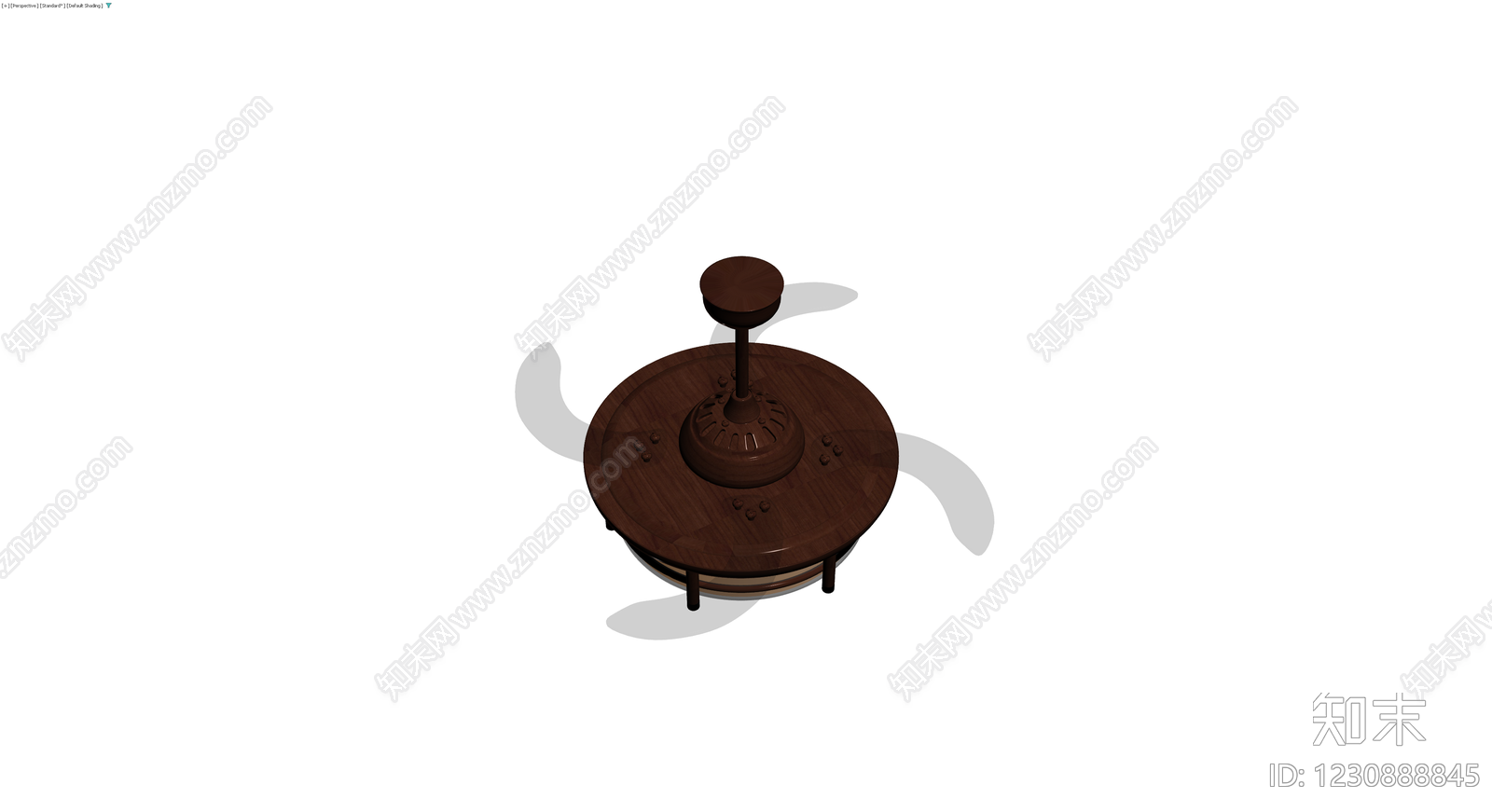 中式复古吊扇3D模型下载【ID:1230888845】