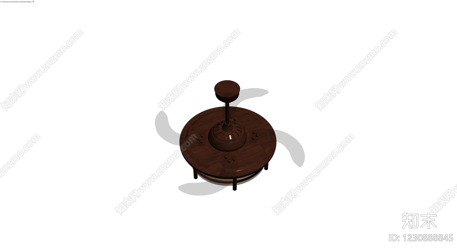 中式复古吊扇3D模型下载【ID:1230888845】