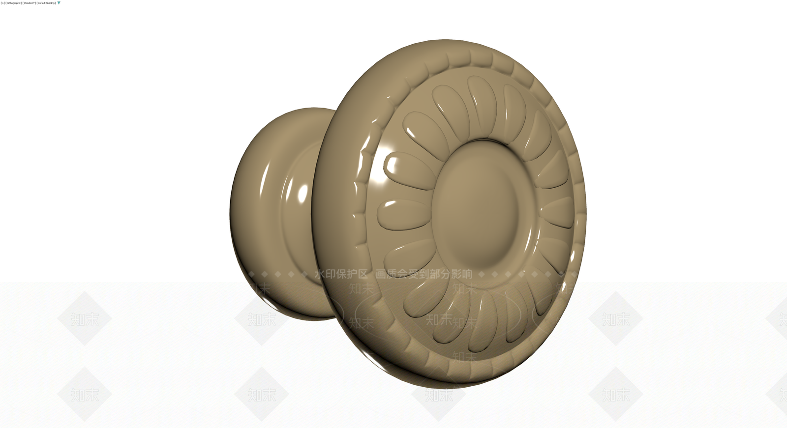 棕色软包装饰纽扣3D模型下载【ID:1230648734】