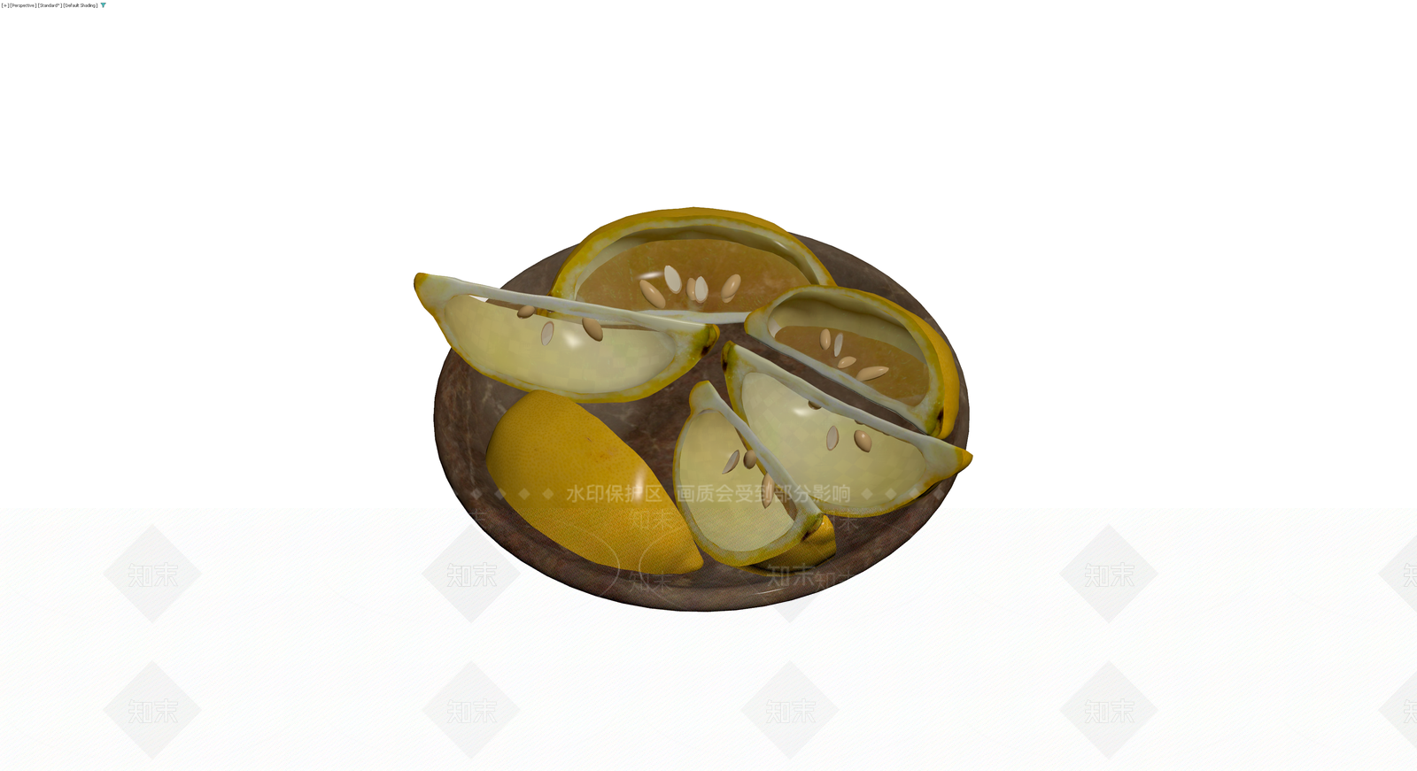 切分柠檬组合3D模型下载【ID:1229619578】