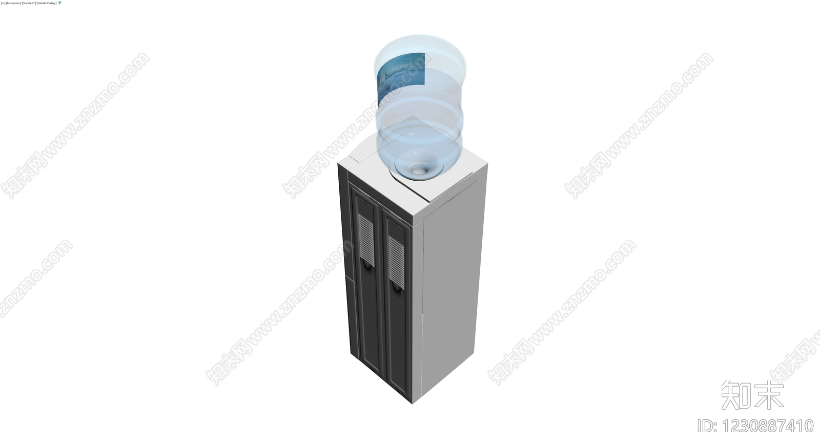 立式饮水机带水桶3D模型下载【ID:1230887410】