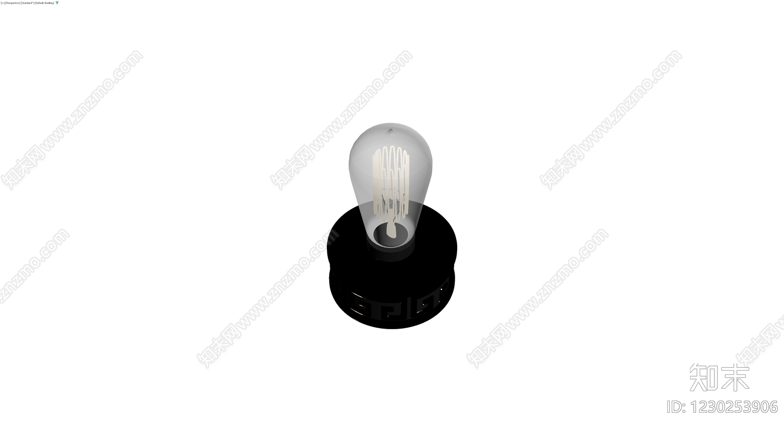 复古黑底LED灯泡3D模型下载【ID:1230253906】