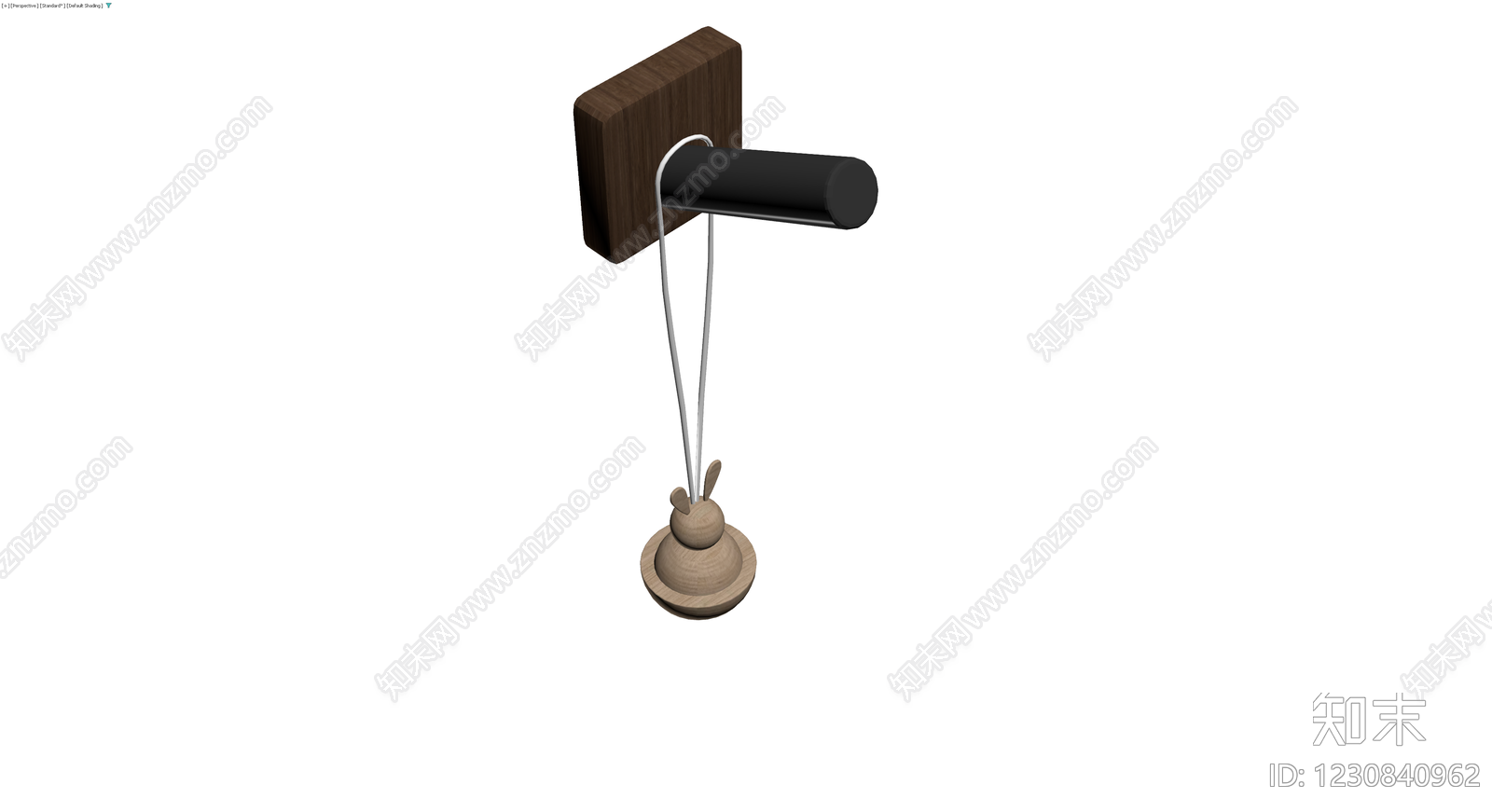 木质兔子壁灯3D模型下载【ID:1230840962】