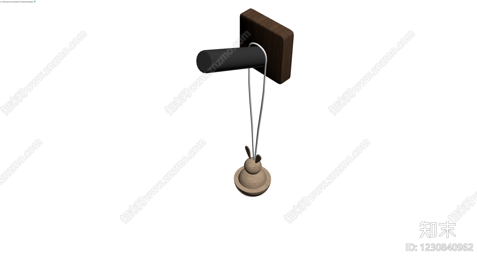 木质兔子壁灯3D模型下载【ID:1230840962】