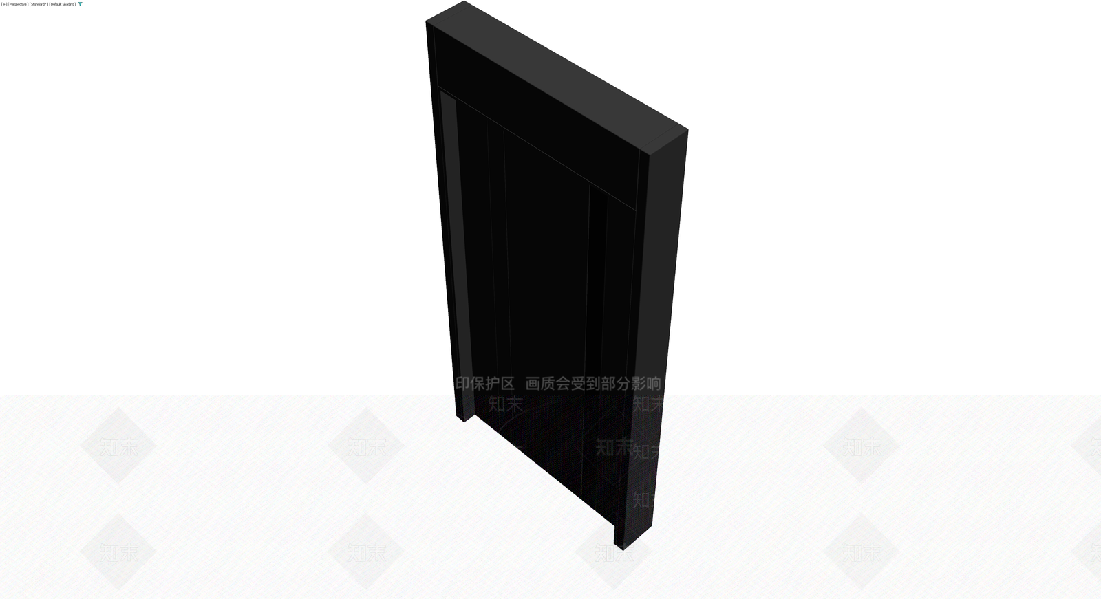 黑色极简双开门模型3D模型下载【ID:1230119775】