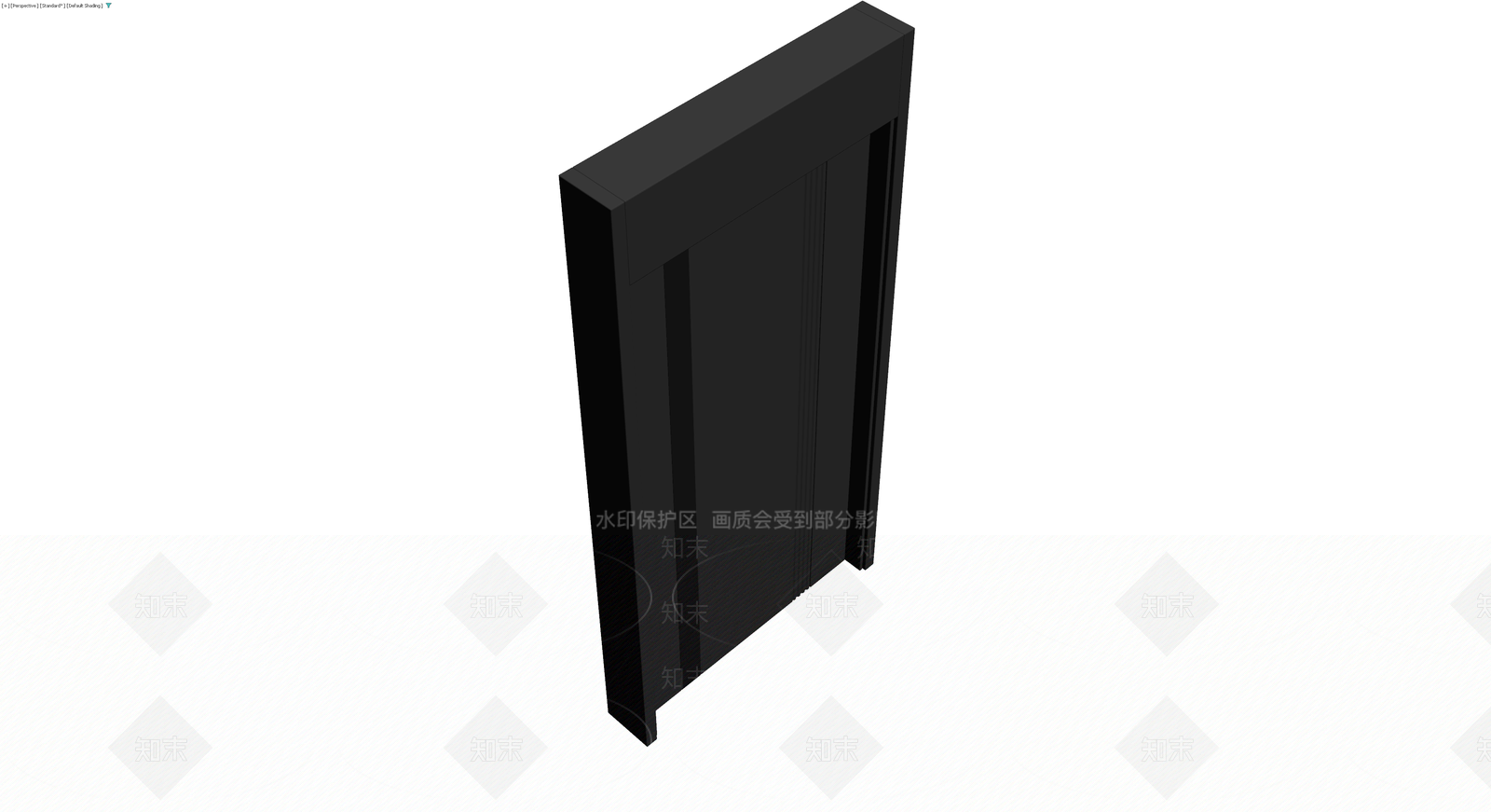 黑色极简双开门模型3D模型下载【ID:1230119775】