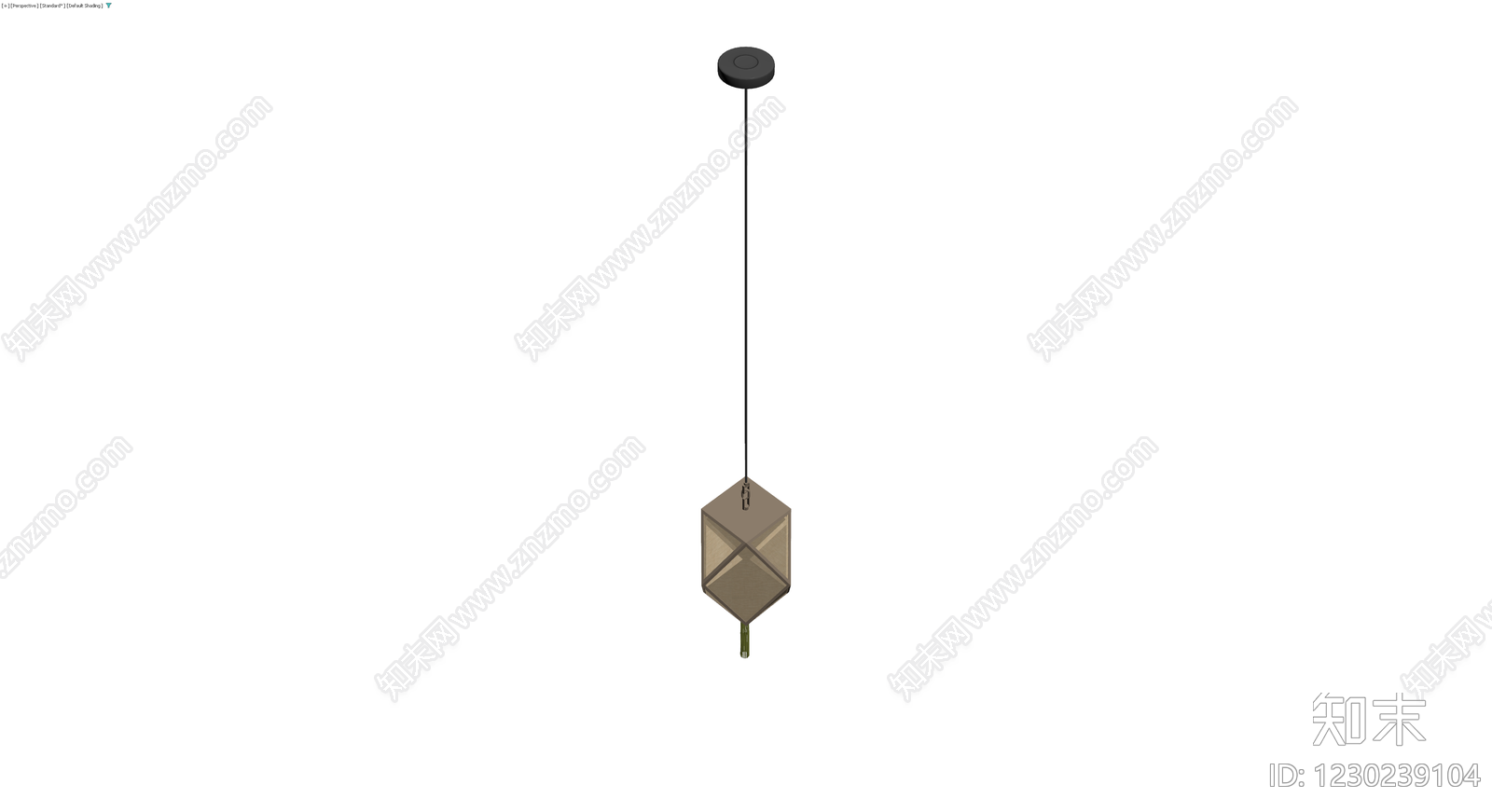 中式菱形吊灯3D模型下载【ID:1230239104】