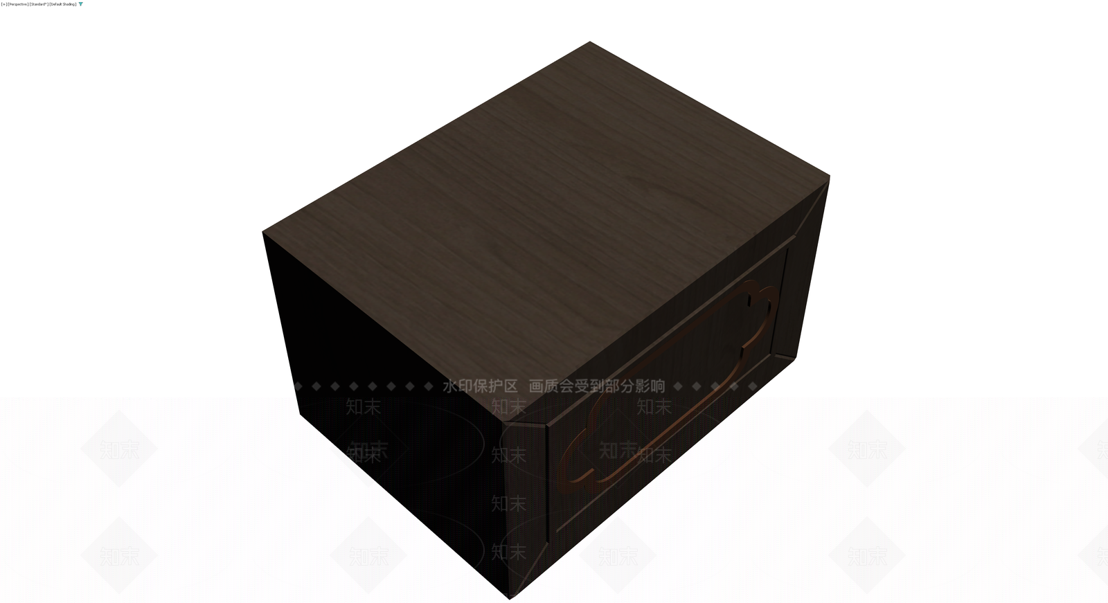 深色木纹装饰柜体3D模型下载【ID:1229919355】