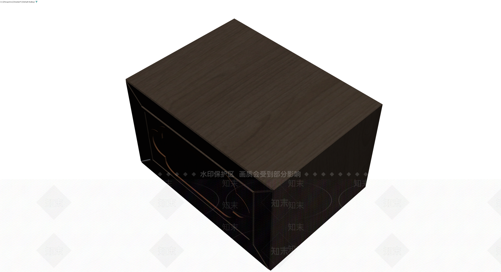 深色木纹装饰柜体3D模型下载【ID:1229919355】