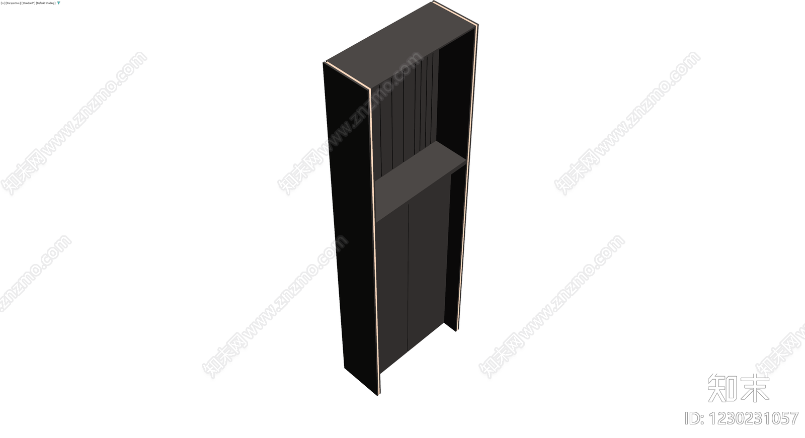 黑色高柜灰模3D模型下载【ID:1230231057】