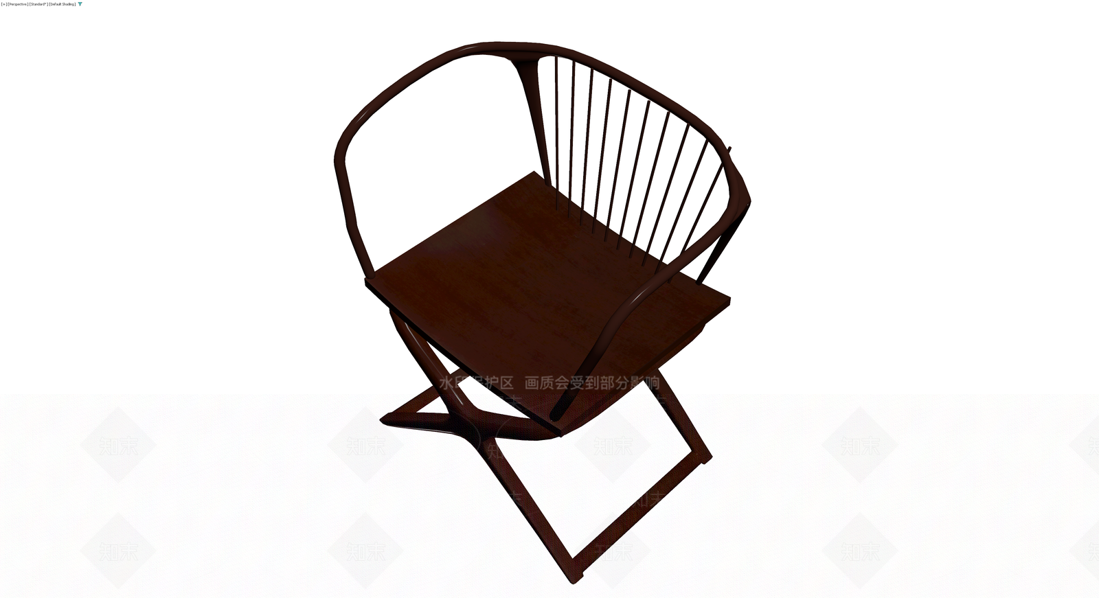 深色中式圈椅3D模型下载【ID:1230554645】
