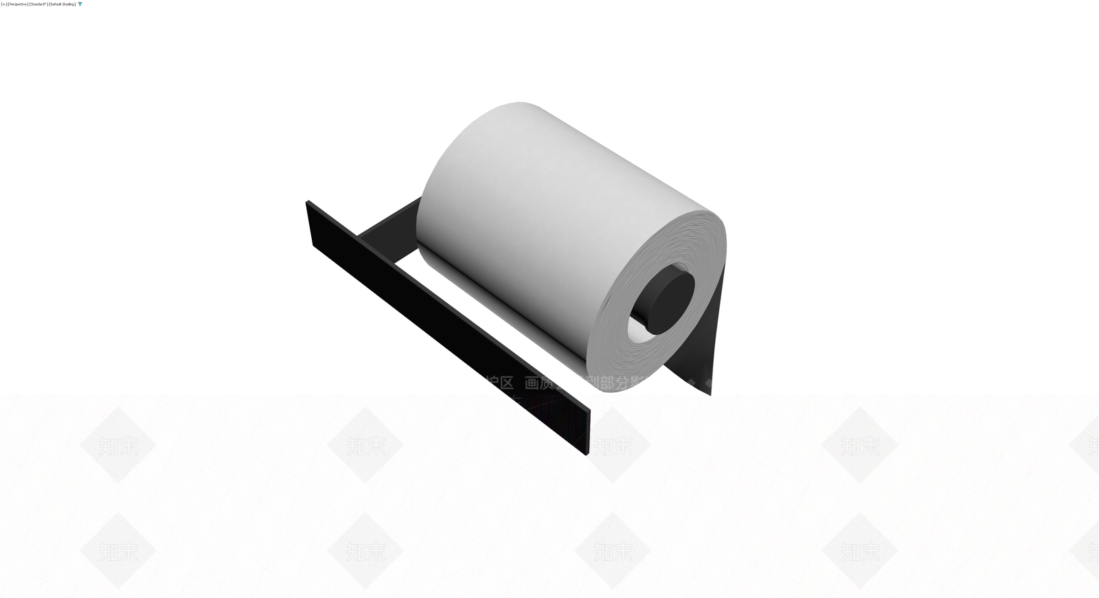 黑色壁挂式卷纸架3D模型下载【ID:1230358483】