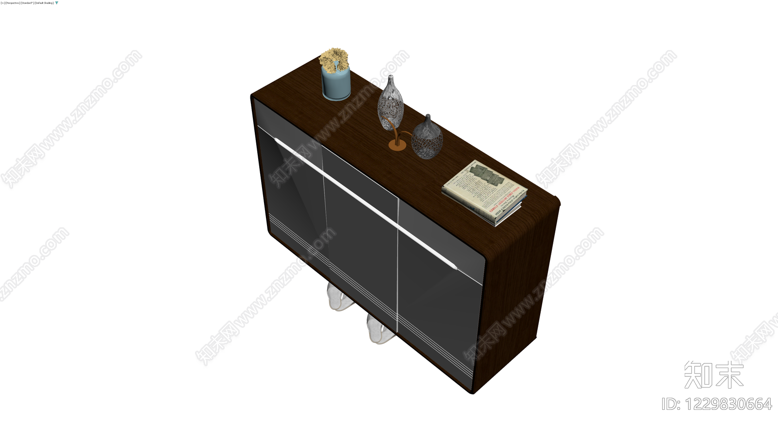 现代风格收纳柜组合3D模型下载【ID:1229830664】