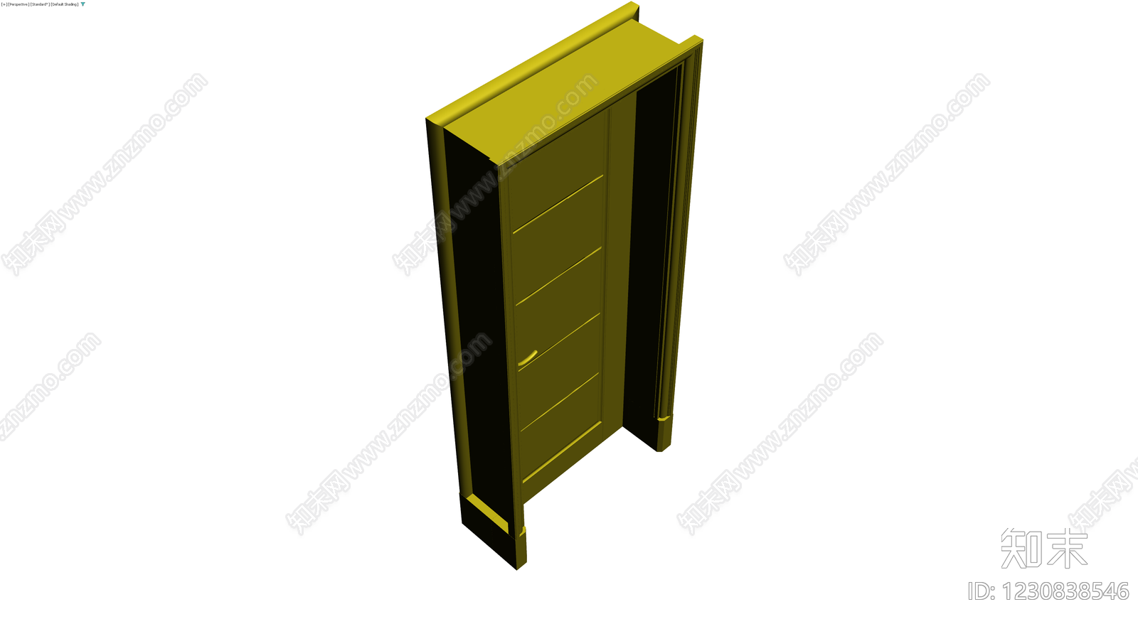 黄色五格门体组件3D模型下载【ID:1230838546】