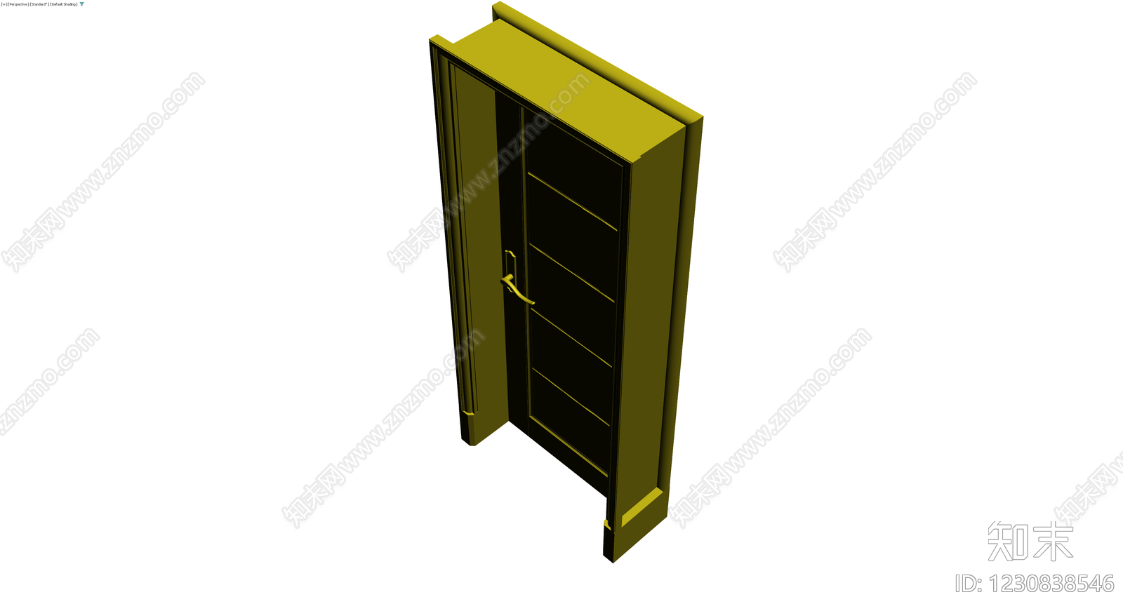 黄色五格门体组件3D模型下载【ID:1230838546】
