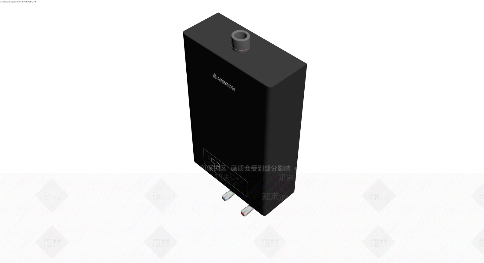 阿里斯顿黑色燃气热水器3D模型下载【ID:1230657102】