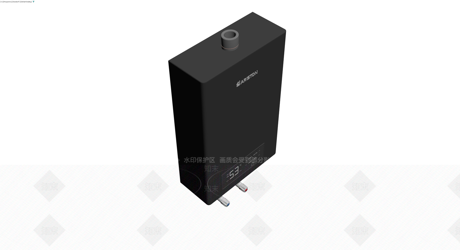 阿里斯顿黑色燃气热水器3D模型下载【ID:1230657102】
