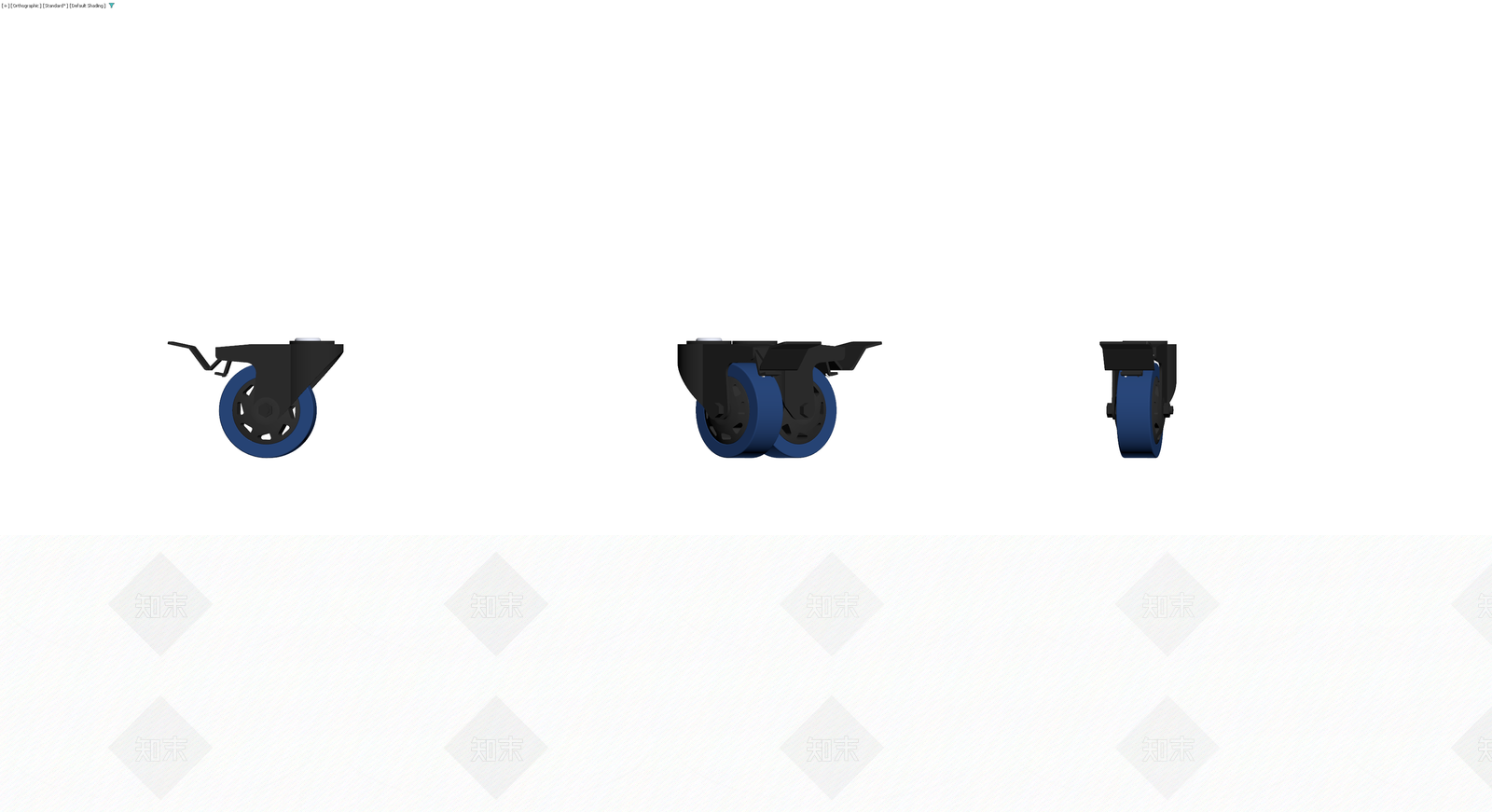 带刹车脚轮组件3D模型下载【ID:1230319429】