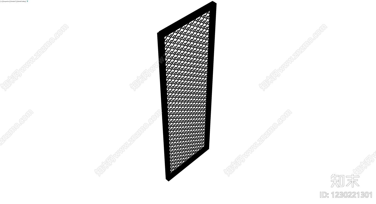 黑色边框网格屏风3D模型下载【ID:1230221301】