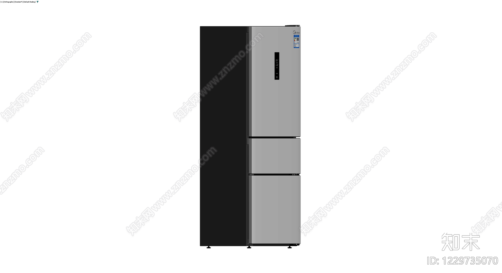 美的三门冰箱模型3D模型下载【ID:1229735070】