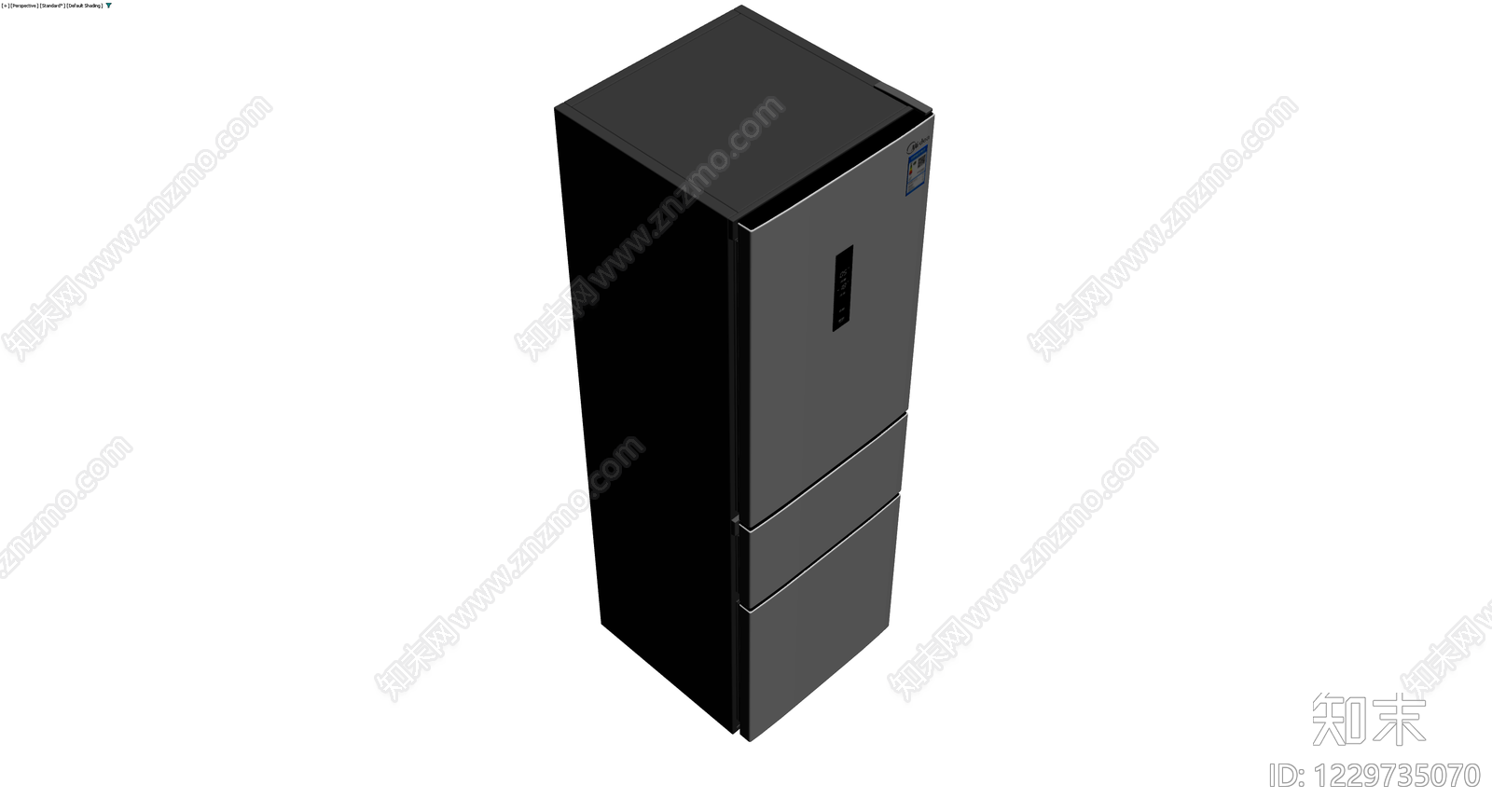 美的三门冰箱模型3D模型下载【ID:1229735070】