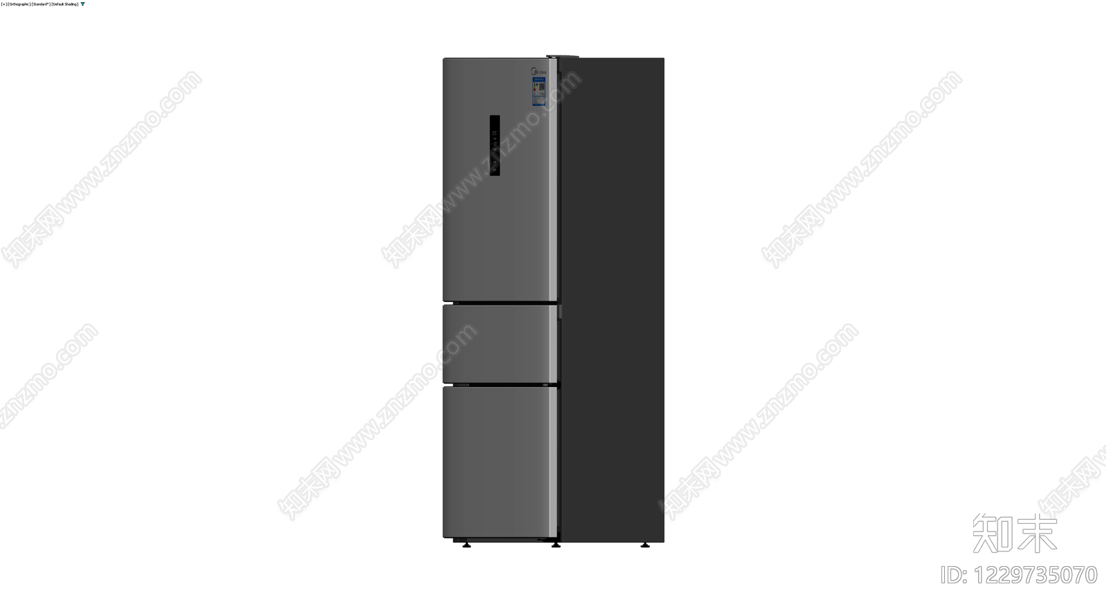美的三门冰箱模型3D模型下载【ID:1229735070】