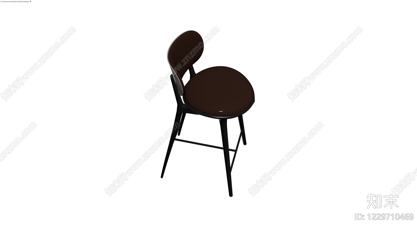 现代高脚吧台椅3D模型下载【ID:1229710469】