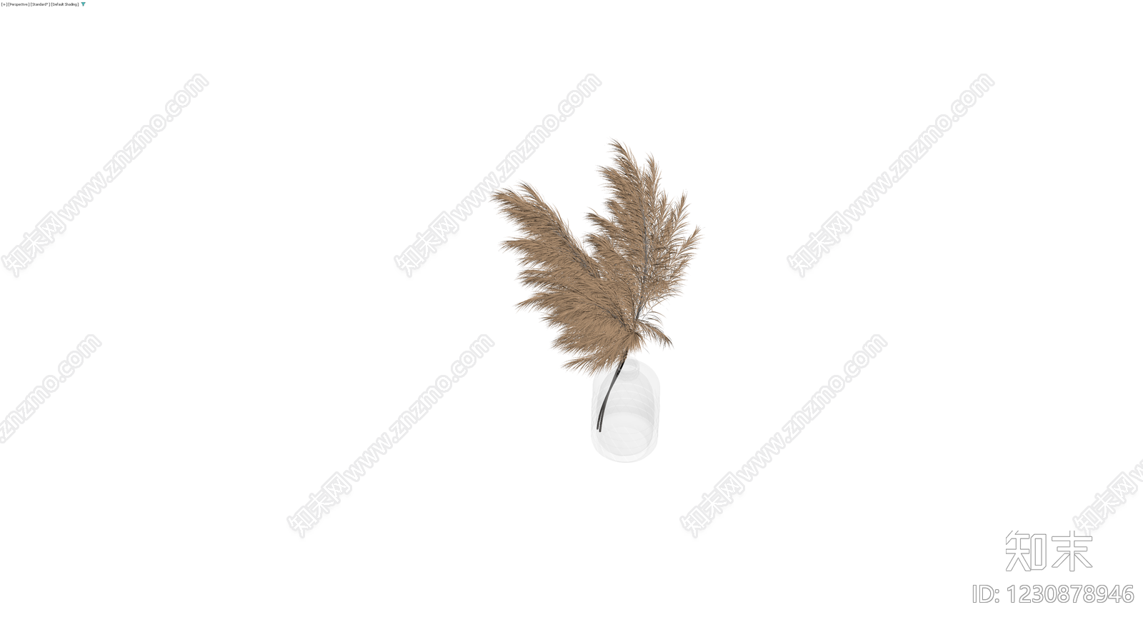 干草植物插花瓶3D模型下载【ID:1230878946】