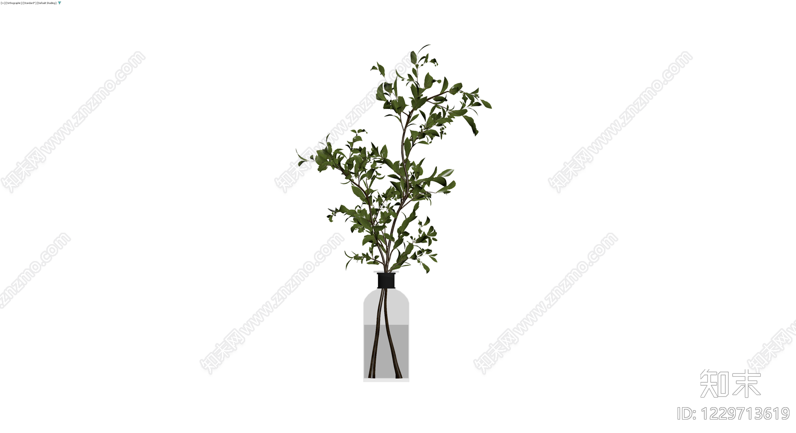 瓶插绿植模型3D模型下载【ID:1229713619】