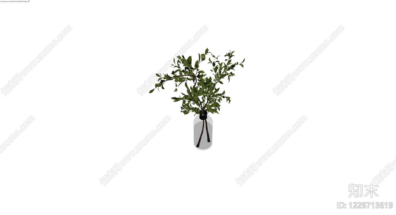 瓶插绿植模型3D模型下载【ID:1229713619】
