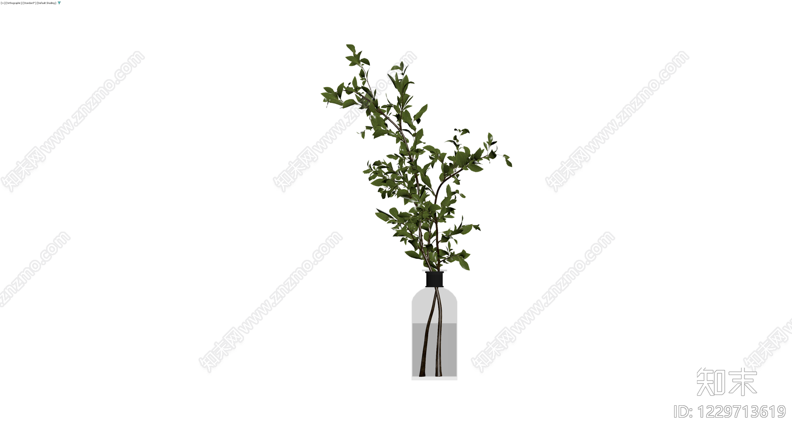 瓶插绿植模型3D模型下载【ID:1229713619】