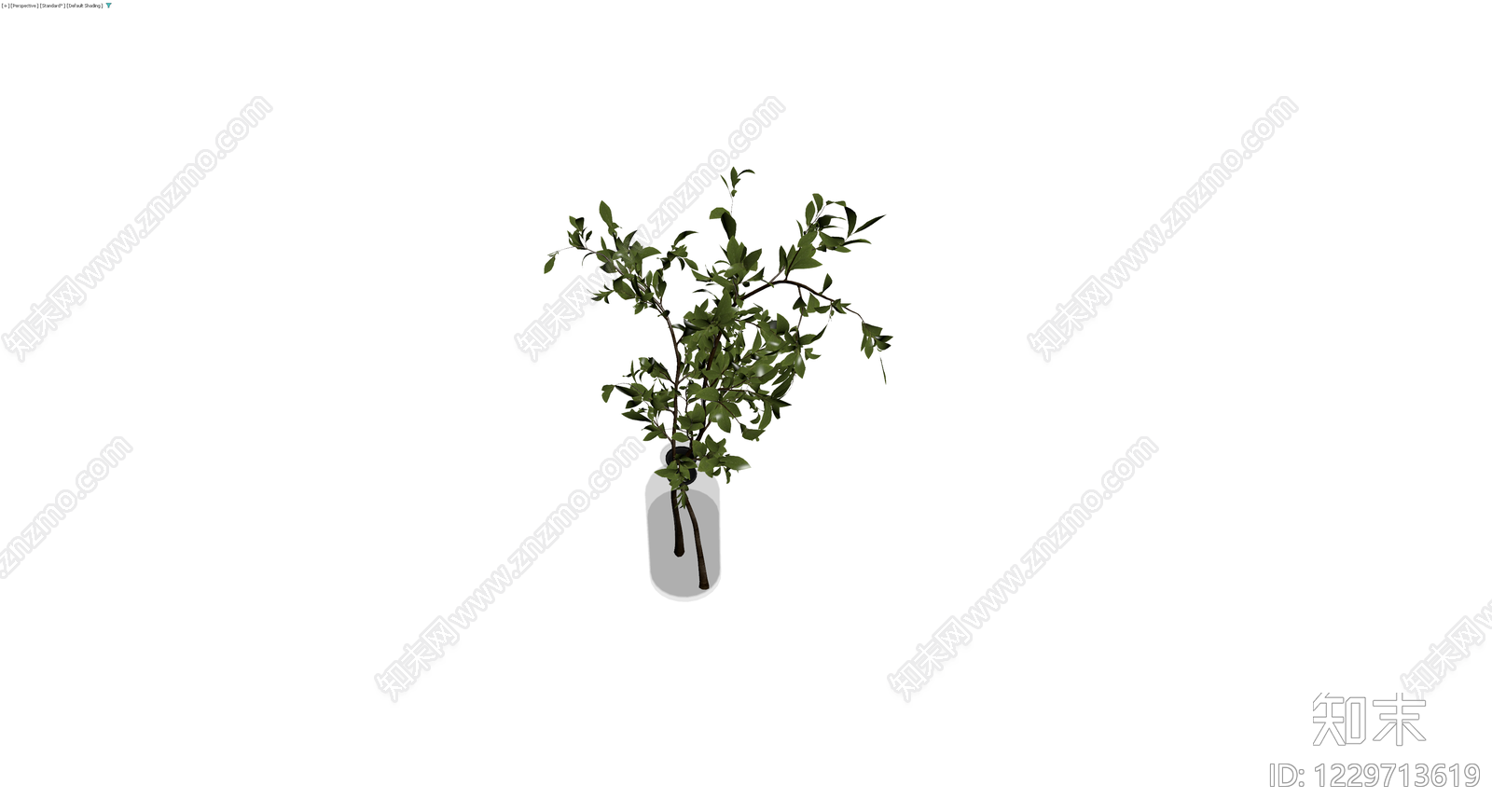 瓶插绿植模型3D模型下载【ID:1229713619】