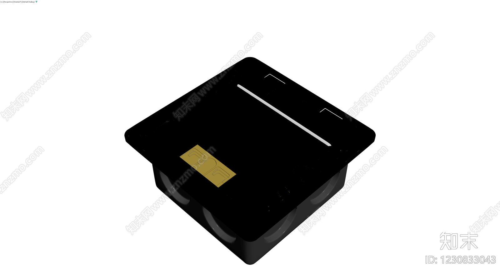 黑色四孔多功能底座3D模型下载【ID:1230833043】