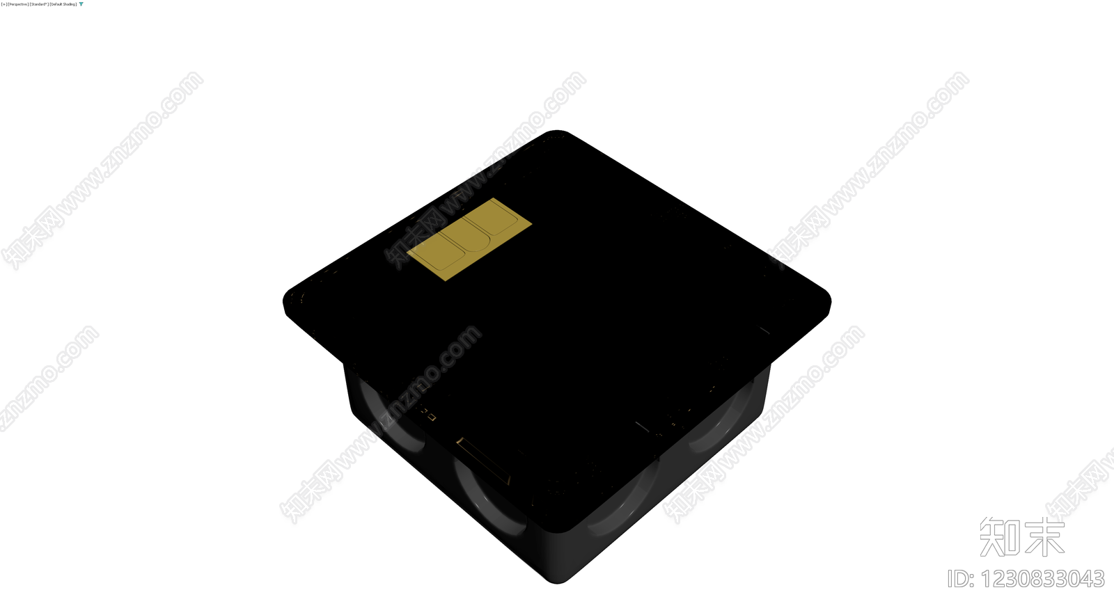 黑色四孔多功能底座3D模型下载【ID:1230833043】