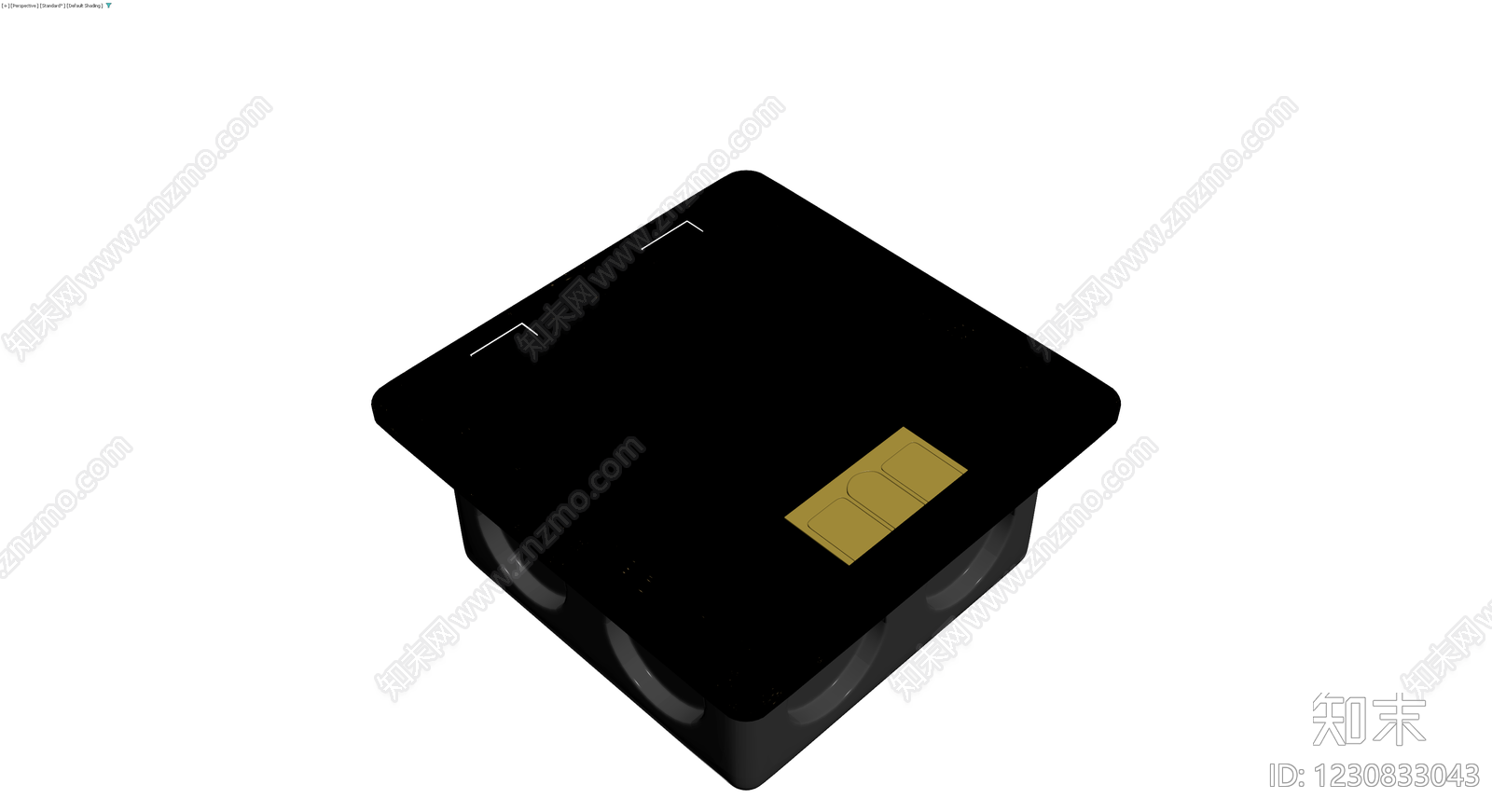 黑色四孔多功能底座3D模型下载【ID:1230833043】
