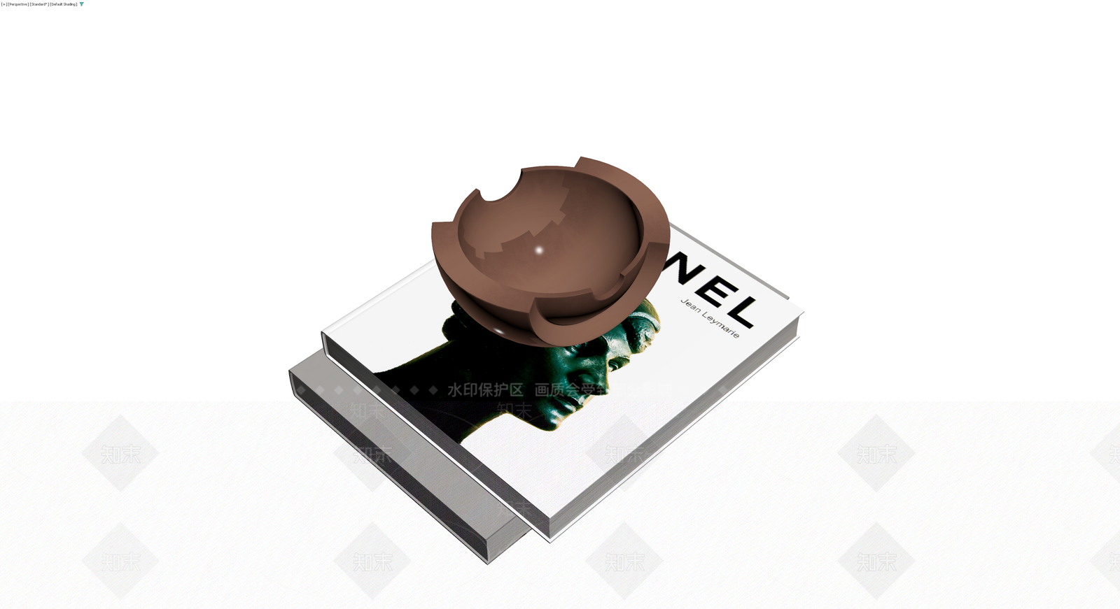 书籍与烟灰缸组合3D模型下载【ID:1230428655】