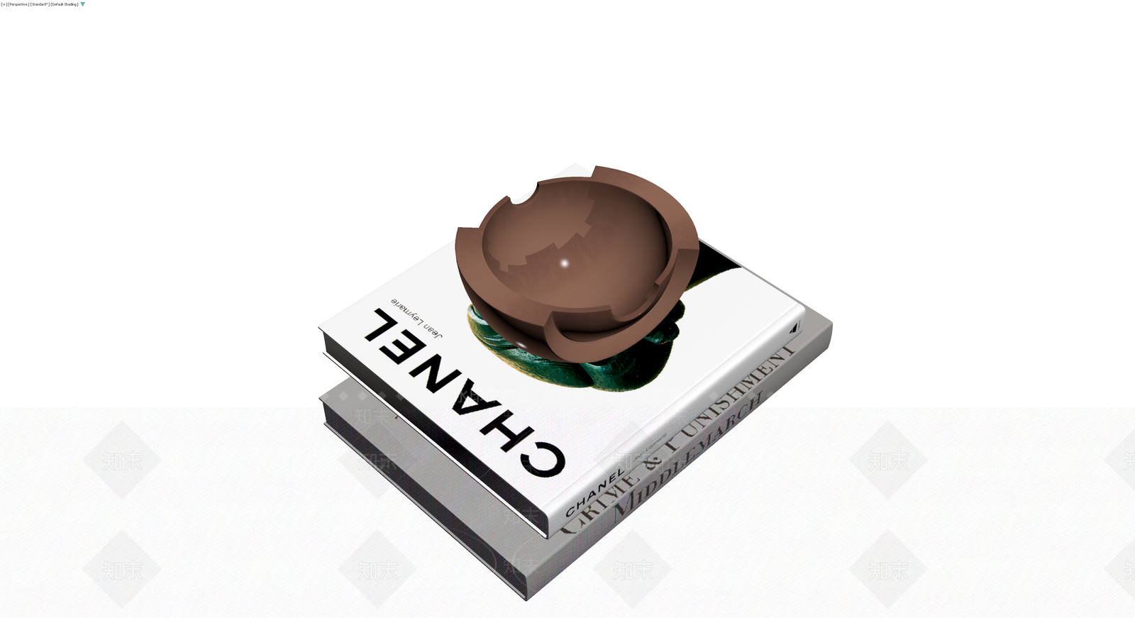 书籍与烟灰缸组合3D模型下载【ID:1230428655】