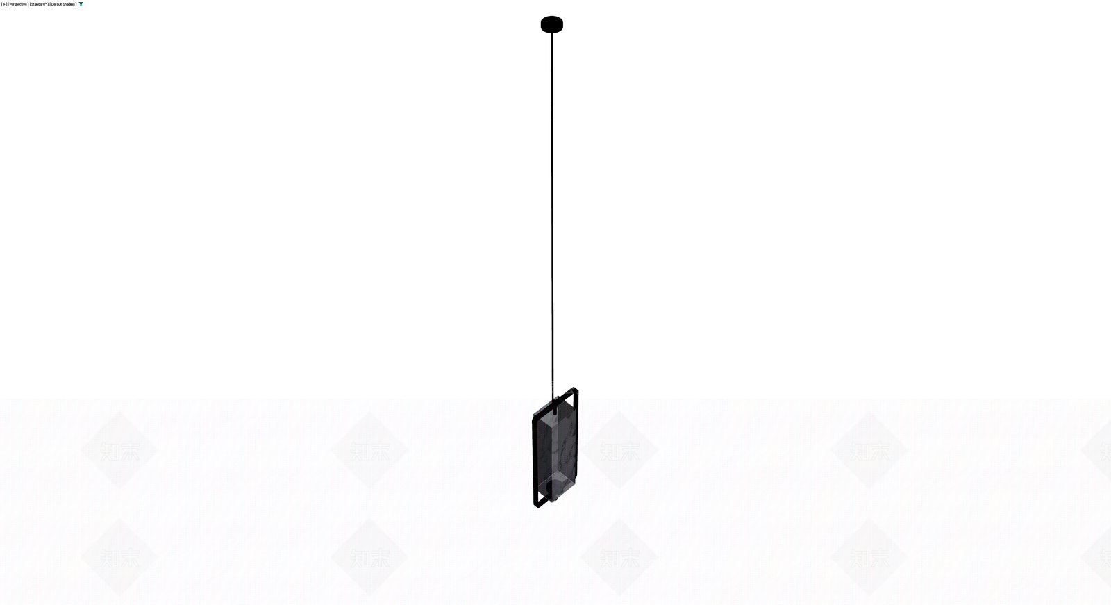黑色框架大理石吊灯3D模型下载【ID:1230121039】