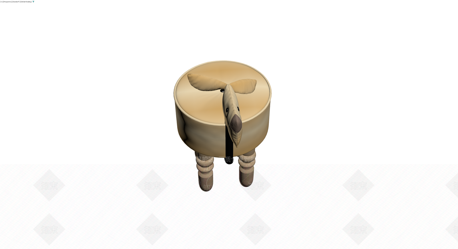 米色软包动物造型凳3D模型下载【ID:1229873773】