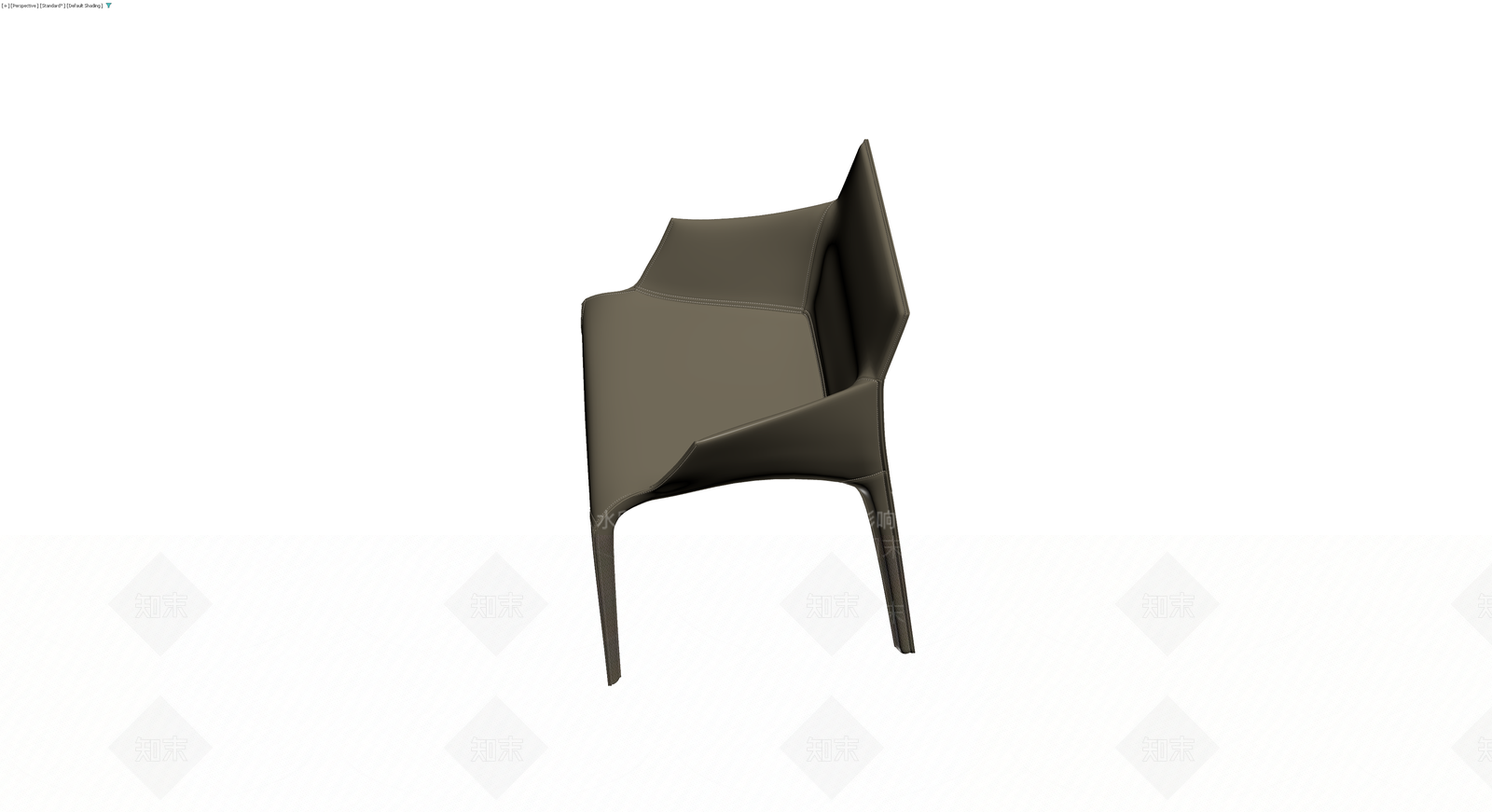 现代设计感灰色餐椅3D模型下载【ID:1229964934】