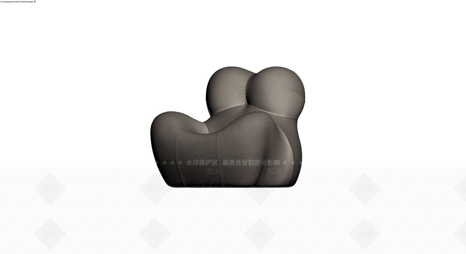 模块化灰色布艺沙发3D模型下载【ID:1229921092】