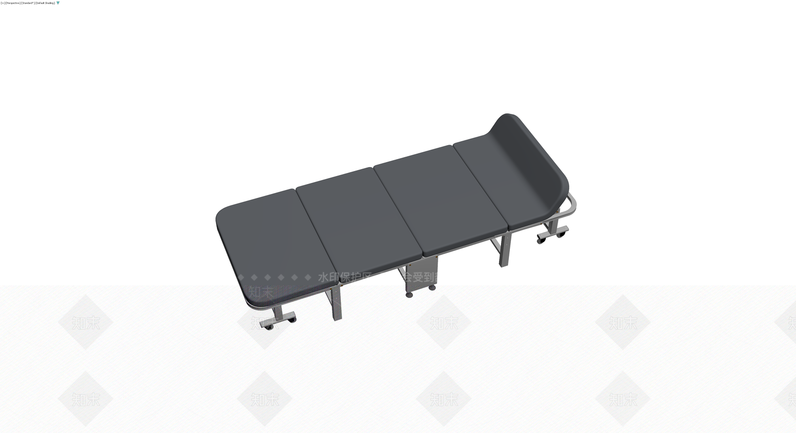 灰色多功能理疗床3D模型下载【ID:1229914505】