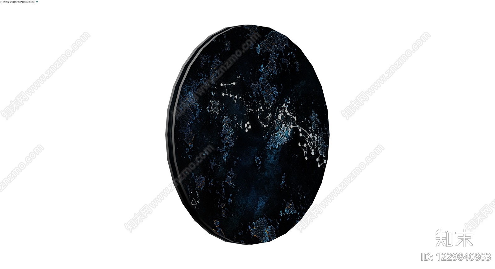 星空纹理圆盘3D模型下载【ID:1229840863】