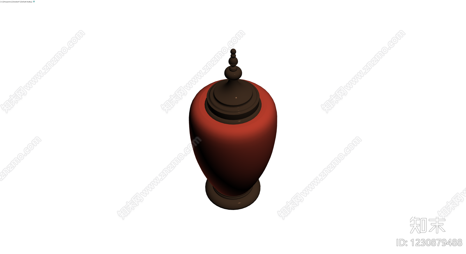 红身深盖装饰罐3D模型下载【ID:1230879488】