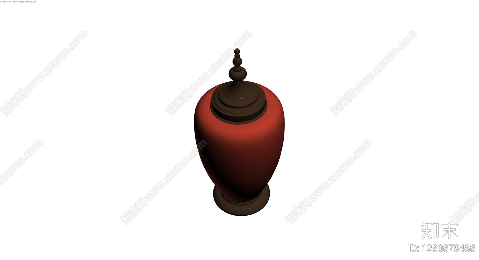红身深盖装饰罐3D模型下载【ID:1230879488】